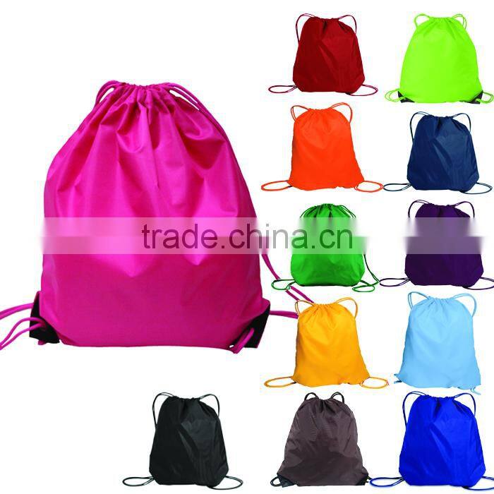 Recycled 210d Polyester Backpack Sport Cute Drawstring Bag for Kids
