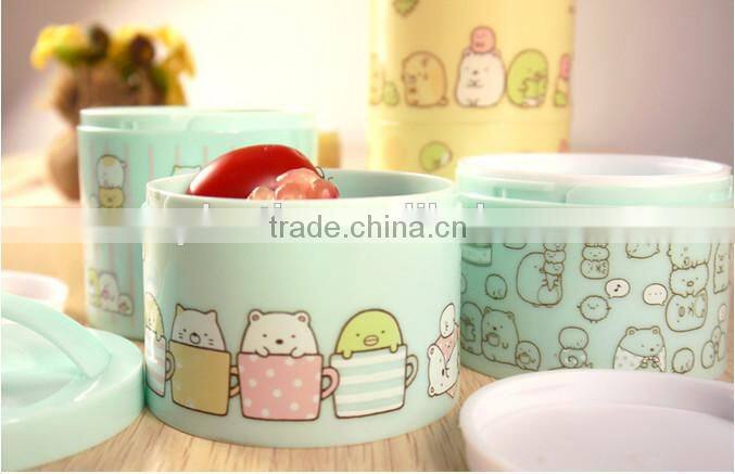 Plastic kids Lunch Box custom High Quality Lunch Box bento box 4 layers for kids students