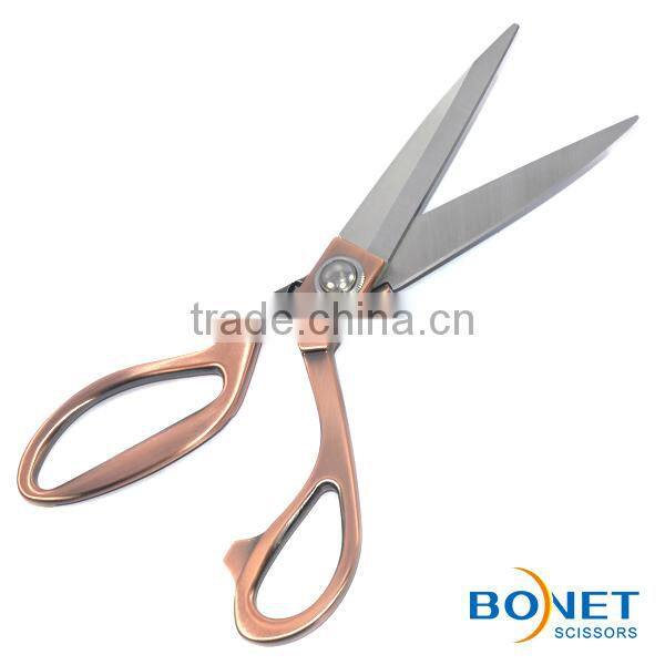 S13002G/B/C/S 9-1/2" 4 colors superior quality ice tempered stainless steel blade zinc-alloy handle tailor fabric scissors