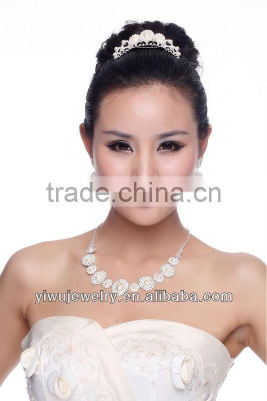 Fashion Rhinestone Crystal Wedding Decoration Pearl Wedding Jewelry Set