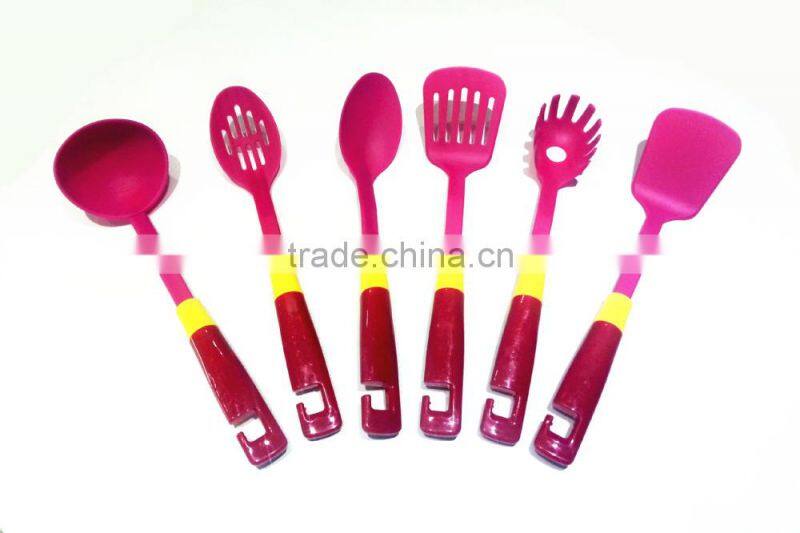 New style 6pcs PP handle Nylon kitchen tools
