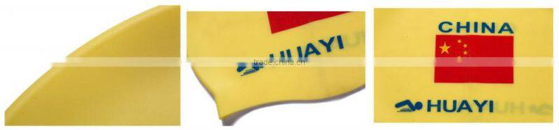 silicone scupltural Spa Newly National Flag swimmimg cap