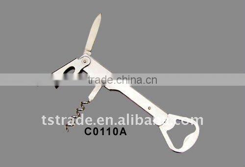 multi function opener keychain bottle opener novelty stainless steel durable fashion stainless steel red wine opener C0106W