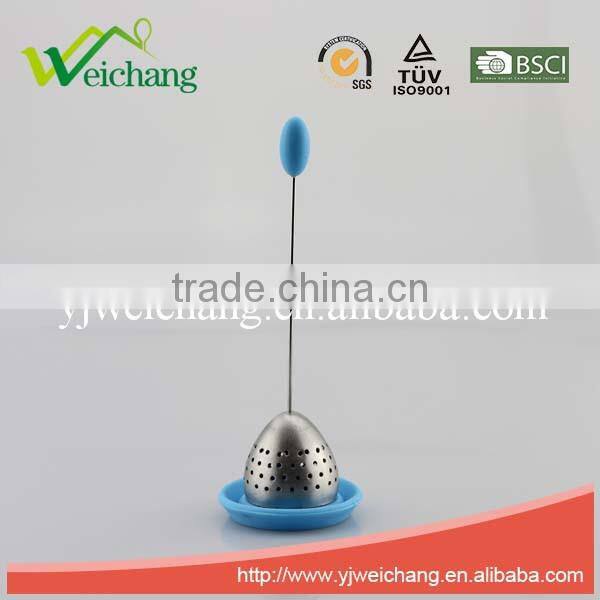 WC042 Good quality New Design Stainless Steel with silicone tray Tea tools Tea Strainer Tea Infuser - Durable and Rust Resistant