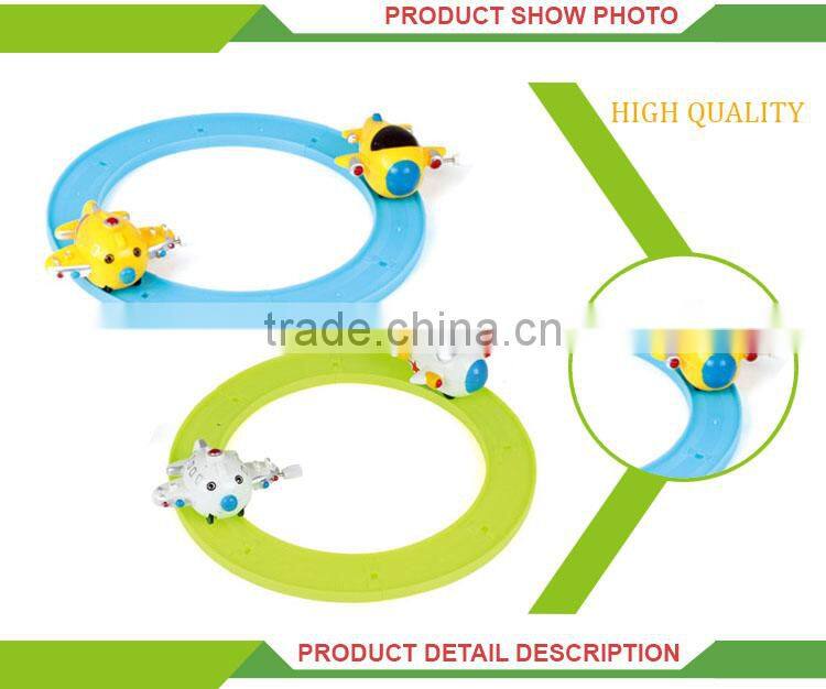 Cheap plastic plane with track plane toy small wind up motors