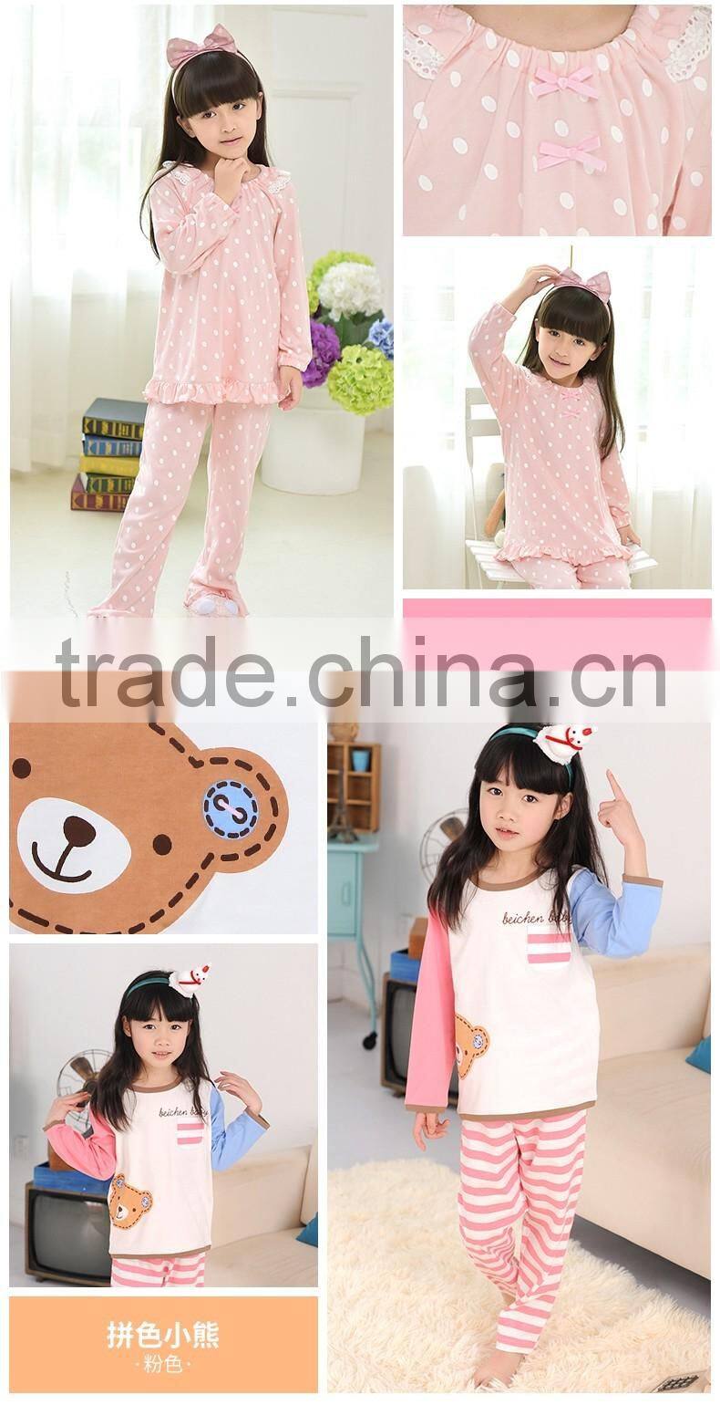 children cotton warm sleepwear family pajamas