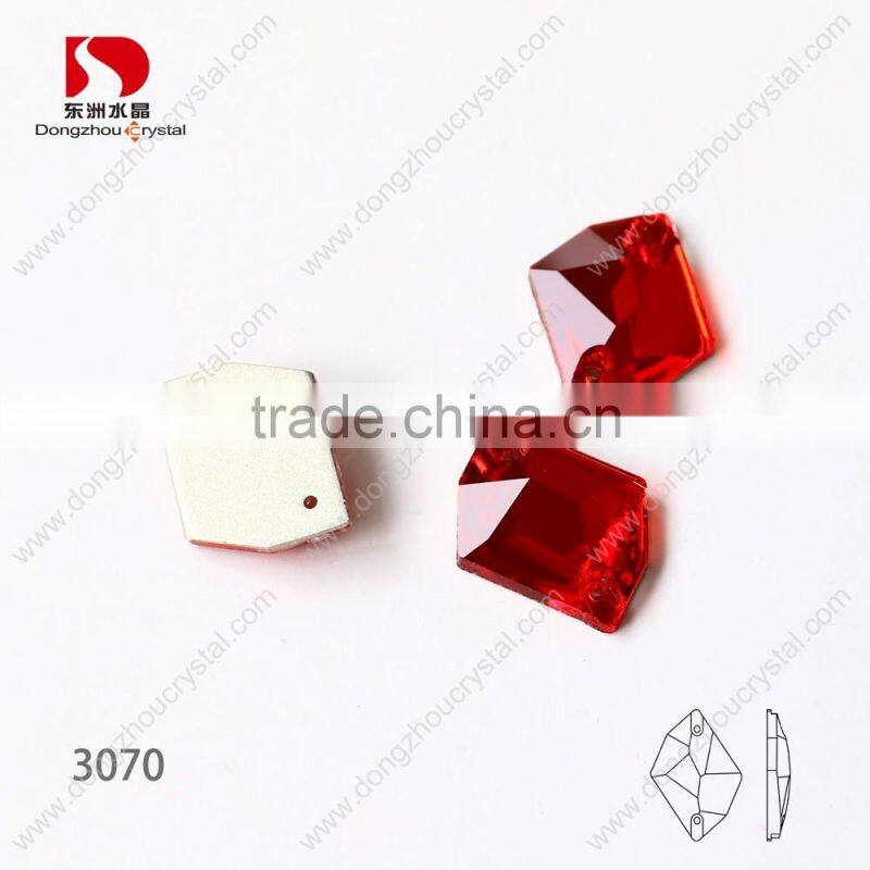 red special flat back plating crystal rhinestones accessories sew on crystal decoration