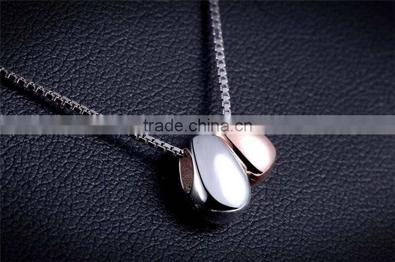925 sterling silver fashion waterdrop shape pendant necklace