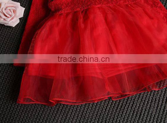 2016 Winter new baby girl dress national long-sleeved baby frock design picture princess dress