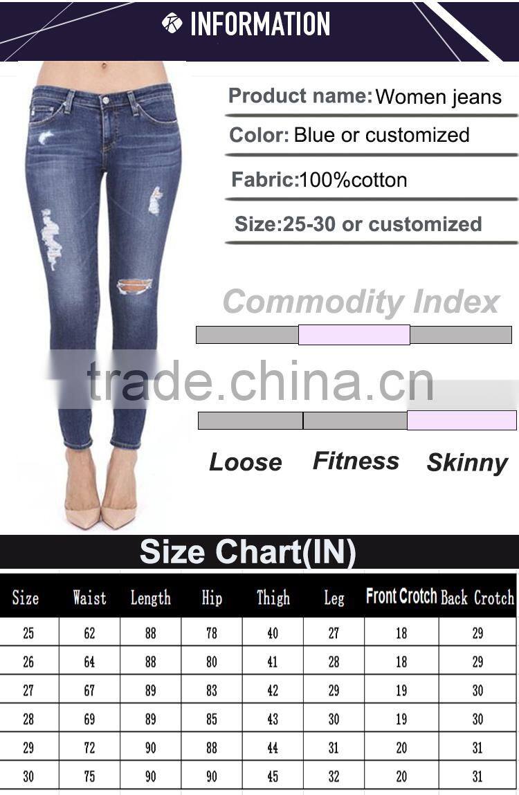 Custom xxx usa sexy ladies tight leggings sex photo women skinny elastic detroyed jeans