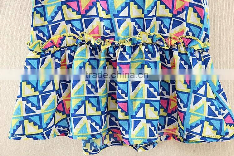2017 Newest Style Cheap Short Sleeve Cute Blue Baby Girls Suits summer girls dress 2 piece t-shirt and pants 2-7 years old