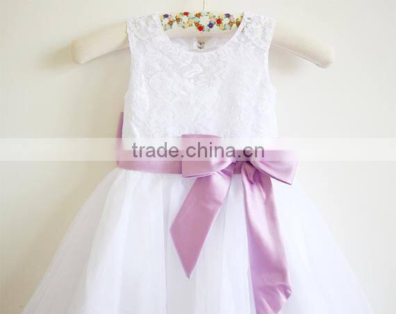 Latest Children Wedding dresses Frocks Birthday Lace and tulle Long Flower Girl Dresses