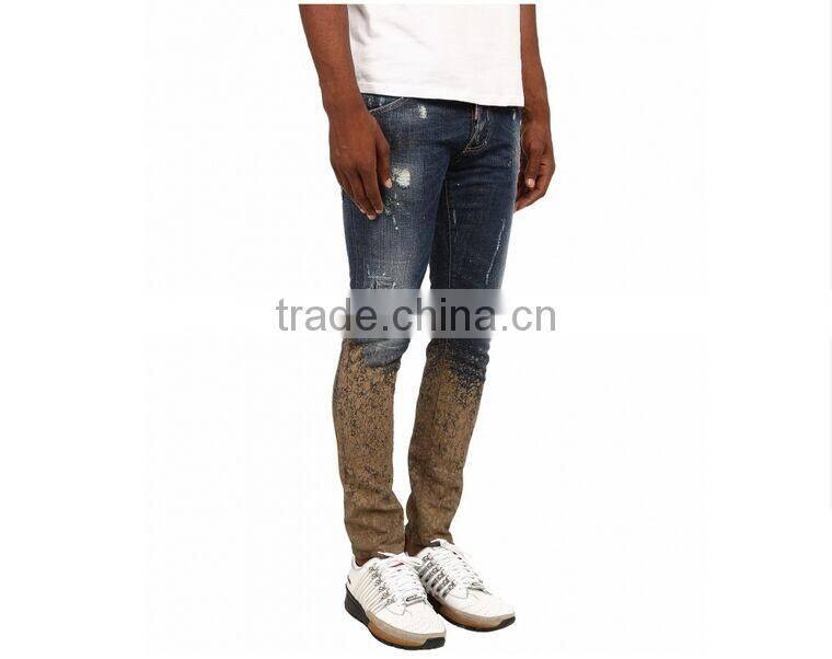 Biker Jeans Fashion Denim trousers(LOTK013)