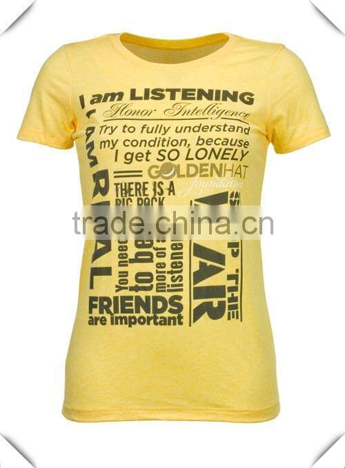 t shirts blank fashion for women with scoop neck made with cotton elastane bulk wholesale