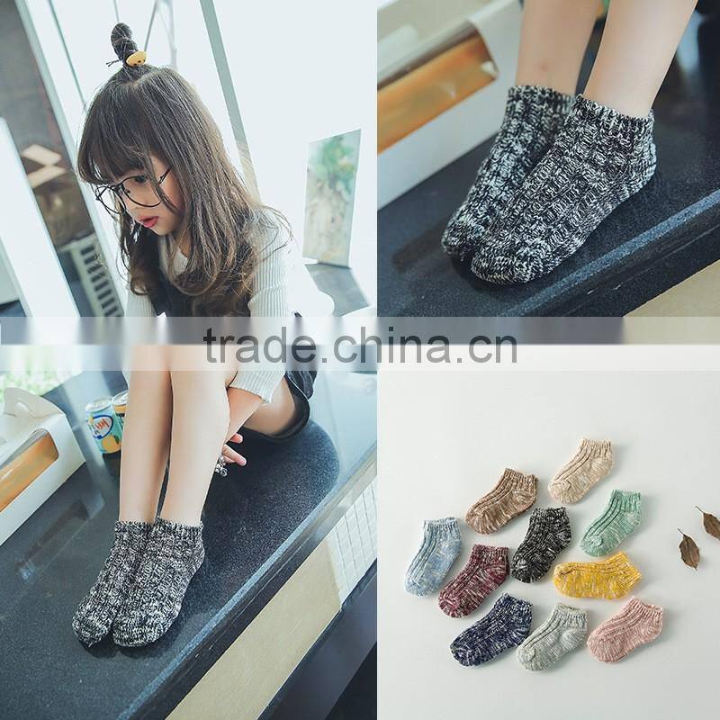 SK1012 Korea children socks vertical striped solid color kids socks