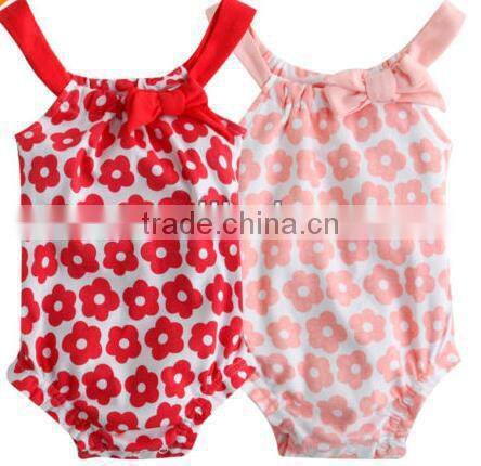 2015 Latest fashion summer lovely baby swing outfits cotton with dot ruffles romper baby girls dresses