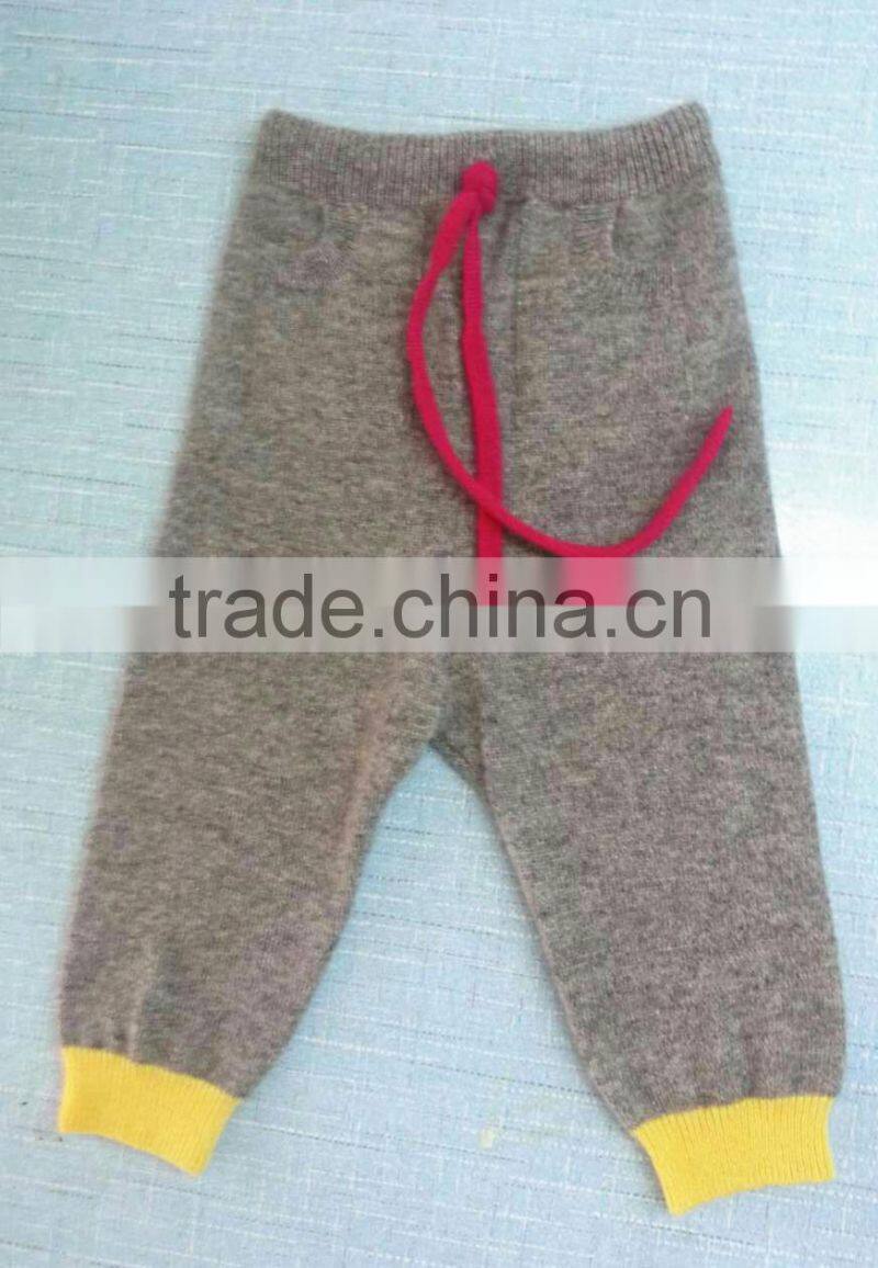2015 baby clothing soft 100%cashmere baby pants