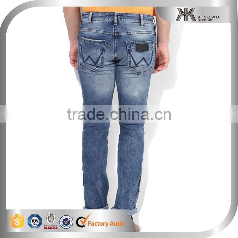 Men Latest Design Denim Fabric Denim Jean Distressed Jeans Pants