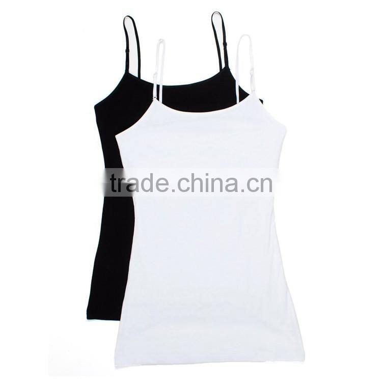 OEM Service Custom Fashion Slim Fit Sexy Women White Tight Gym Plain Tank Top