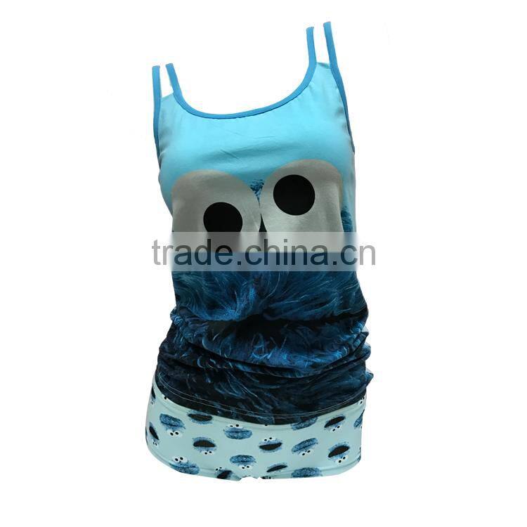 New Arrival Fashion Comfortable Summer Cotton Material Eco-Friendly Women Pajamas Sleepwear