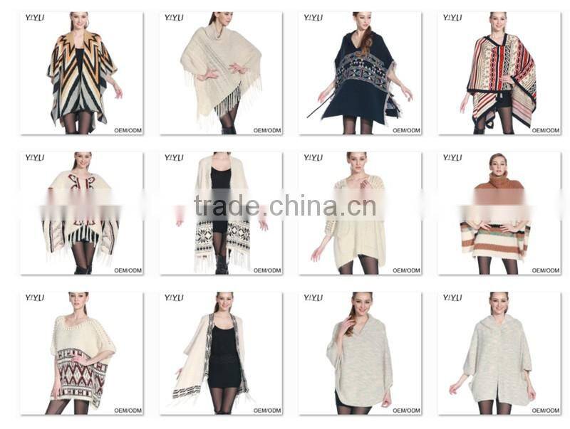 2016 New Style turtleneck poncho sweater 100% cashmere poncho for women