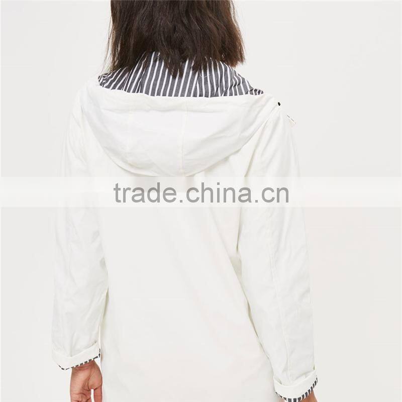 2017 OEM hot sale petite anti-wind jacket with patch pockets for women