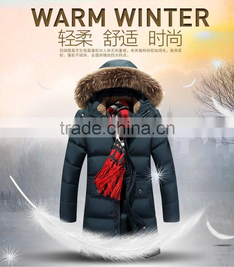 Man business style winter coat Stand-up collar men coats down coat for winter hiking jacket