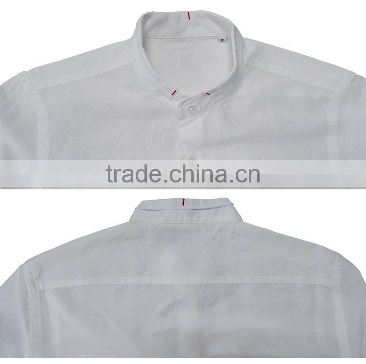 latest custom man shirt design pure white linen mens dress shirts camisas