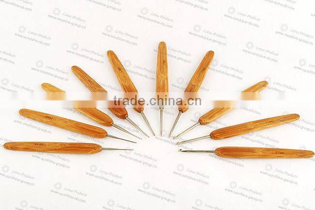 Knitting Needle Crochet Hook With Bamboo Material Crochet Hook Set