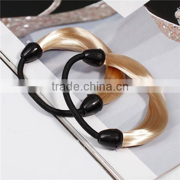 Chemical Fiber Hair Ties Round Khaki Elastic Hair Bands