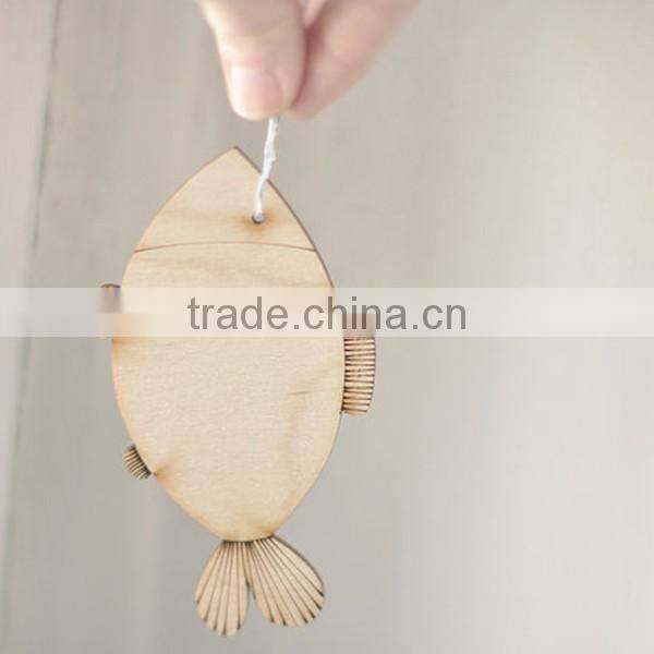 Big 12cm Wooden Fish Shape Craft Make Your Own DIY Decorations