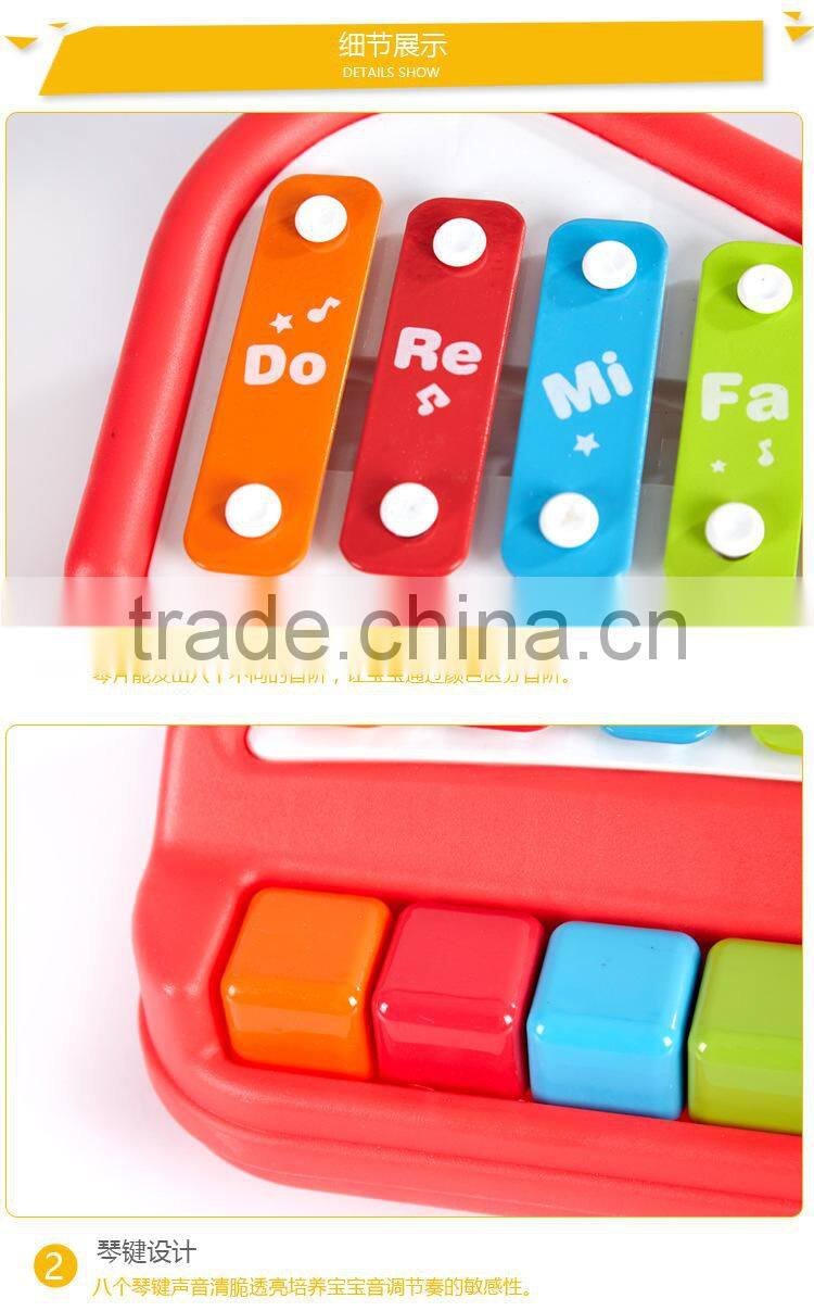 New high quality kids educational hand knock and keyboard piano toy plastic colorful