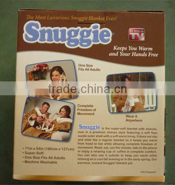 Luxirious Adult Snuggie Blanket sherpa fleece