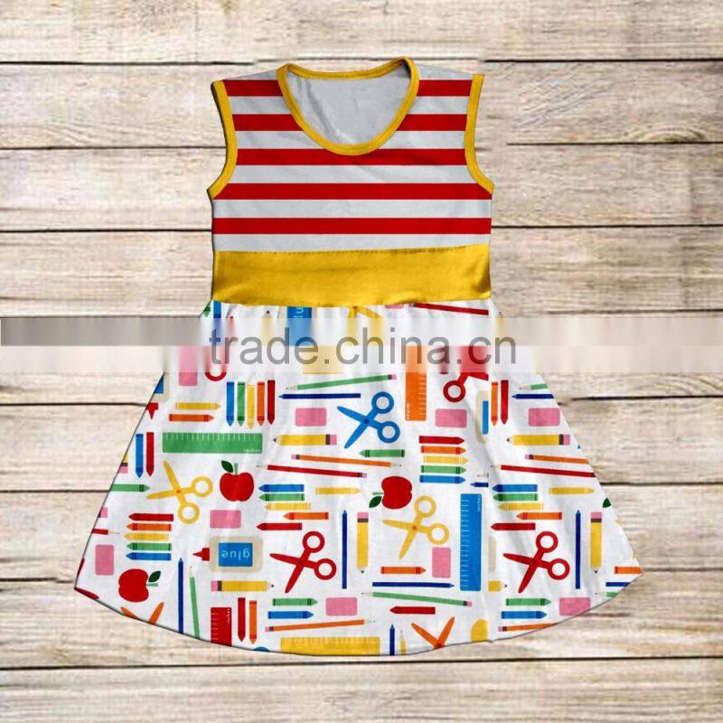 New Design Floral Patterns Pleated Baby Girl Party Dress Girls Dress Names With Pictures