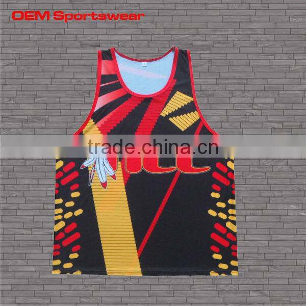 Best selling sublimation man's sports singlets