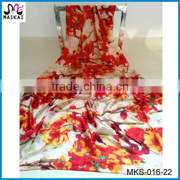 Wholesale new fashion floral print indian silk scarf