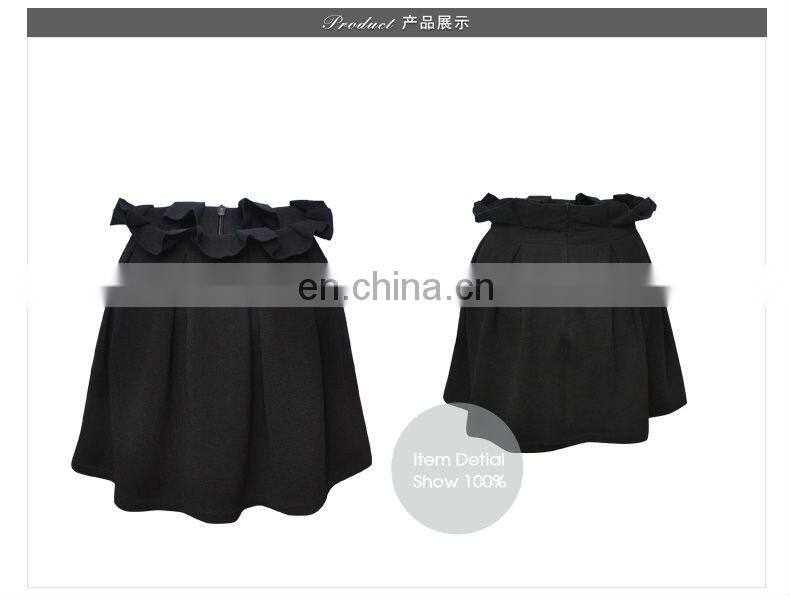 2014 novelty design black pleated bud A-line chiffon skirt homecoming dresses under $50