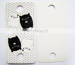 Black PVC fold Earring cards necklace cards