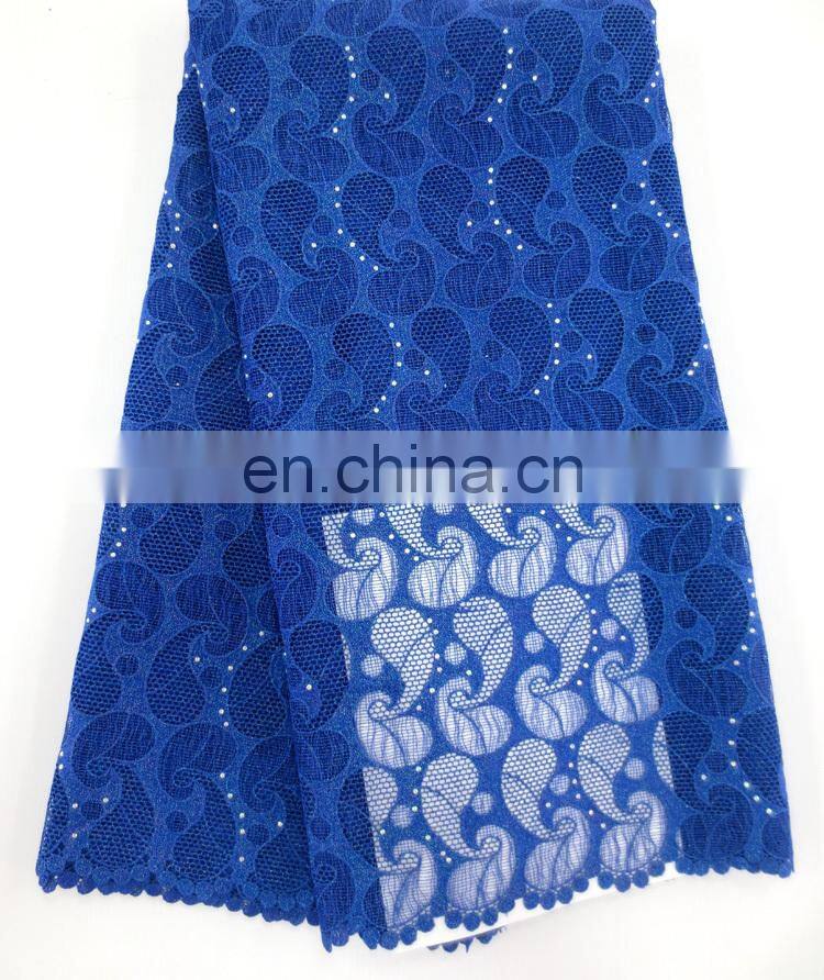 Fashion wedding lace with stoneFushia guipure laceWholesale chemical lace