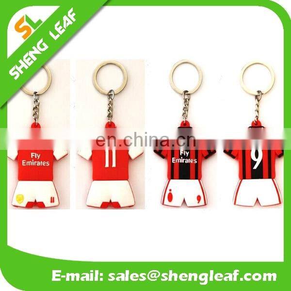 wholesale custom logo soft pvc rubber round keychain