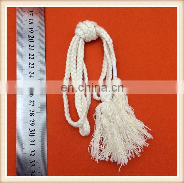 Popular ladies tassel belts/cotton tassel belts/Ivory/DTM color tassel belts/fringe rope for collar