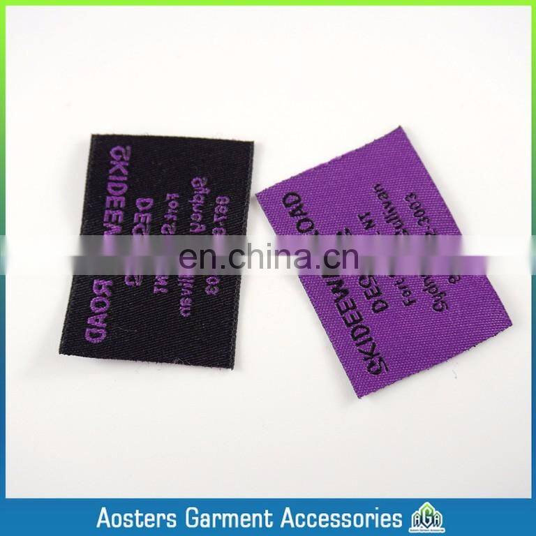 customized size center fold name tags for clothing