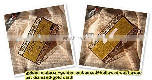 Custom Private Metal Golden Company Business Vip Card For Promotion