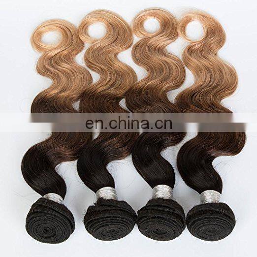 3 tone color ombre hair cambodian hair weave