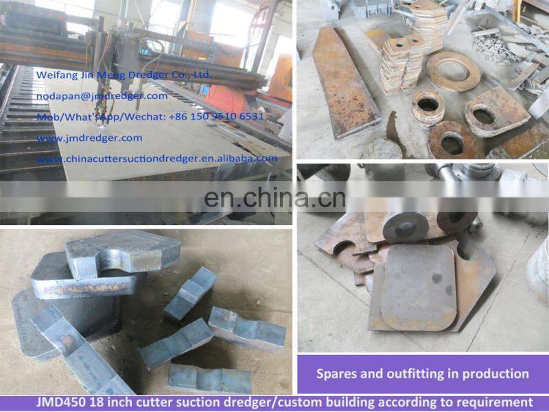 18 inch 600 cbm/h China mini river sand suction dredger with cutter head for soil dredging for sale