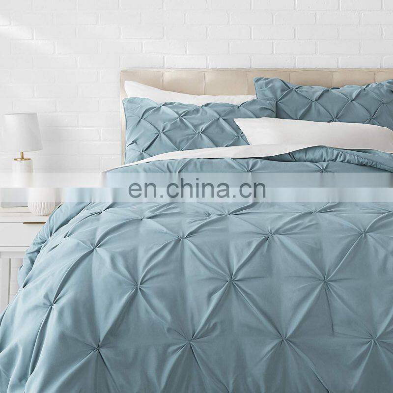 New Fashion Blue bed sheet bedding set 100% polyester for living room