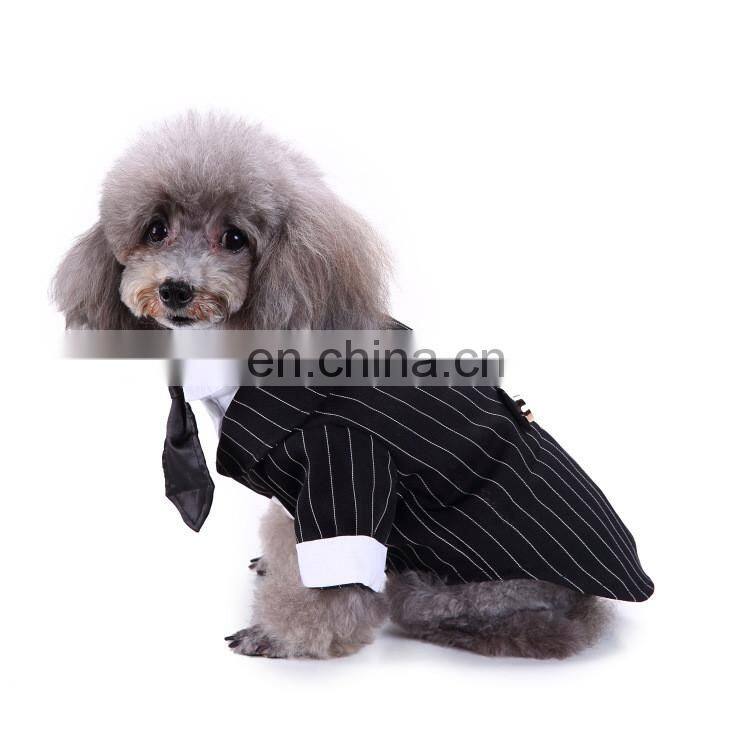 Stylish Shirt Formal Dog Wedding Bow Tie Suit Outfit Pet Dog Tuxedo