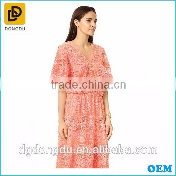 Wholesale 2016 fashion lace sexy long evening dress lady red formal dress