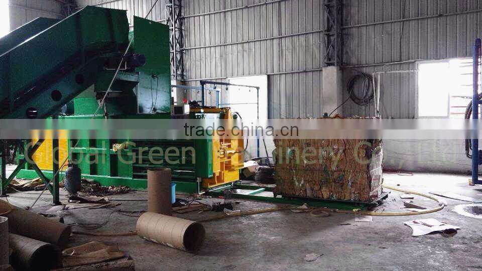 Semi-Automatic Close Door Manual Tie Horizontal Baler for Palm Silk Paper Carton