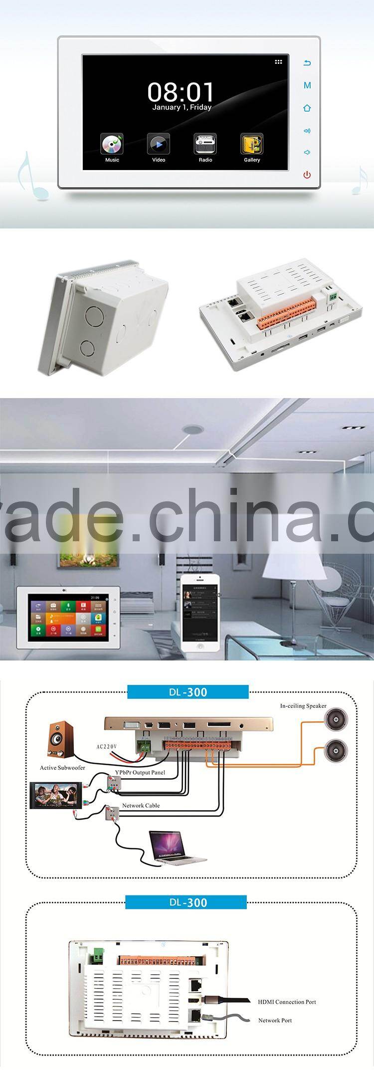 Firmware Upgrade Home Automation Touch Screen Digital Background Music Controller/Remote Controller